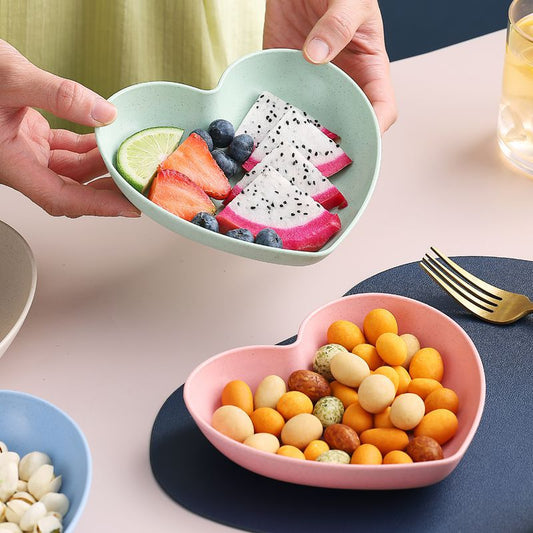 Hjärtformad snacksfat i 5-pack