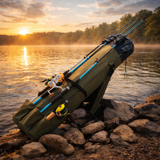 Cylinderformad fiskeförvaringsväska