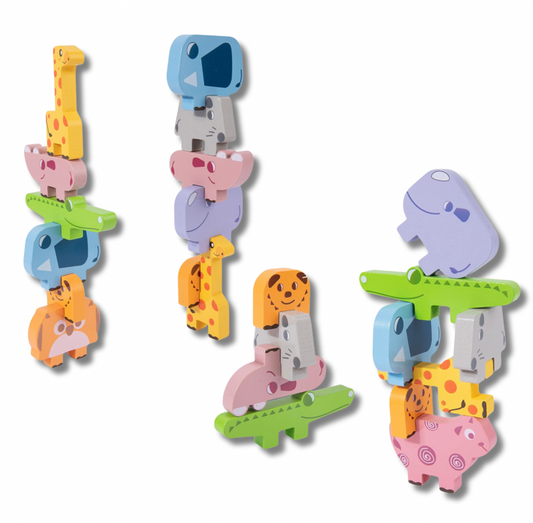 Jenga djurklossar - lek & lär med fantasi