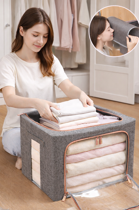 Förvaringslåda med fönster