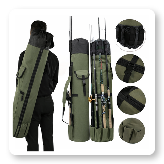 Cylinderformad fiskeförvaringsväska