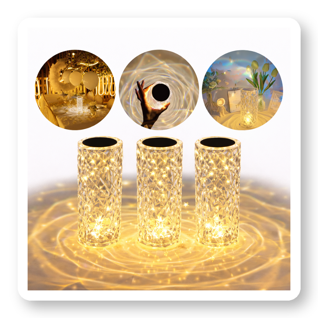 Bordslampa Kristall - multifärg