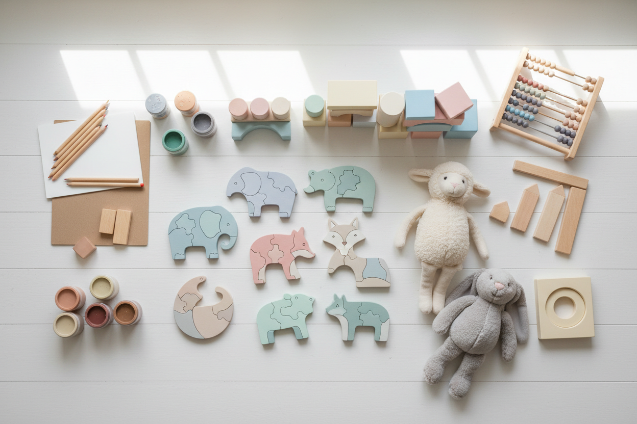 Jag vill ha en inspirerande bild för kategorie leksaker, utan text på bilden